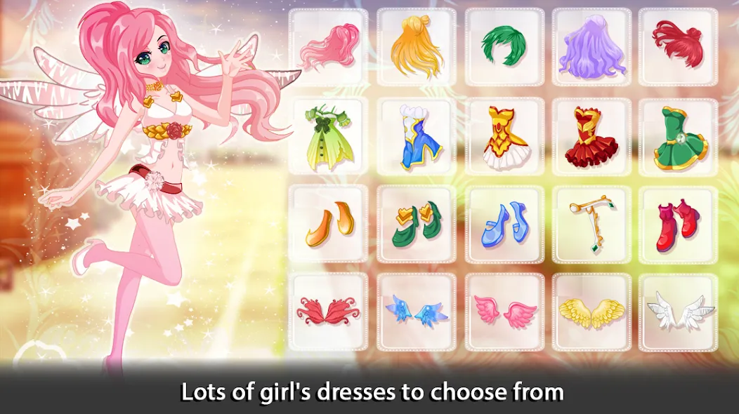 Скачать взлом Dress Up Angel Anime Girl Game  [МОД Меню] — последняя версия apk на Андроид screen 1