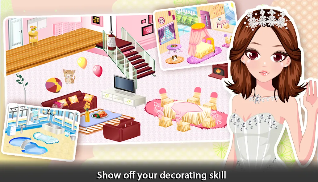 Взломанная Girl Doll House — Room Design  [МОД Unlimited Money] — последняя версия apk на Андроид screen 2