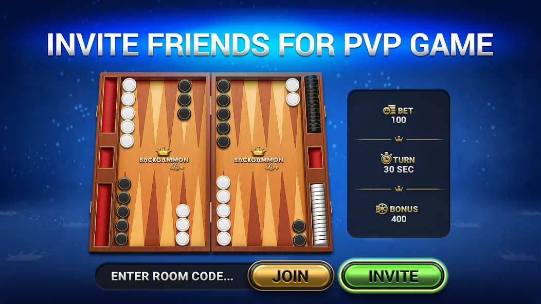 Взлом Backgammon Live — Online Games (Бэкгаммон Лайв)  [МОД Много монет] — стабильная версия apk на Андроид screen 1