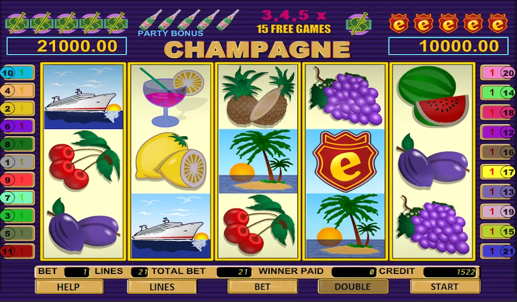 Взлом Champagne Slot (Шампанское Слот)  [МОД Много монет] — последняя версия apk на Андроид screen 1