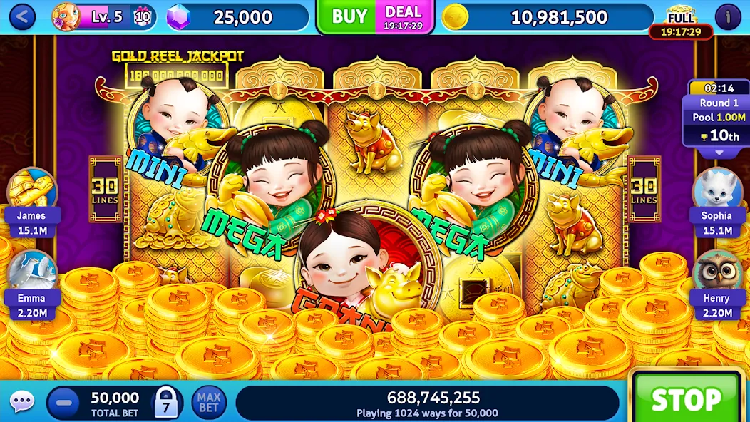 Взлом Jackpot Madness Slots Casino (Джекпотджой Слоты)  [МОД Много денег] — полная версия apk на Андроид screen 3