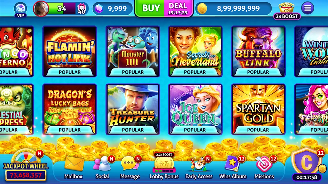 Взлом Jackpot Madness Slots Casino (Джекпотджой Слоты)  [МОД Много денег] — полная версия apk на Андроид screen 5