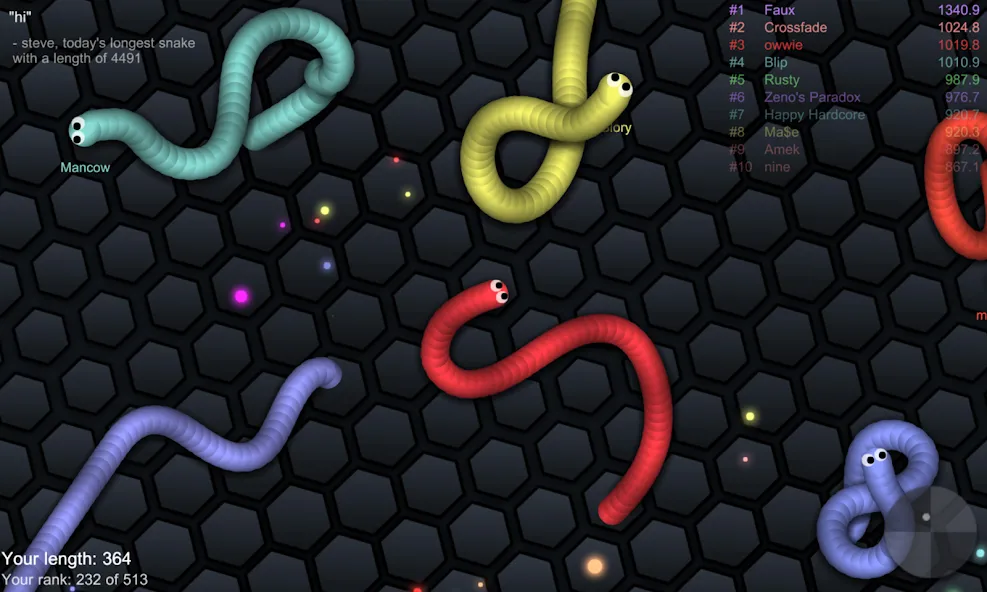 Взломанная slither.io  [МОД Бесконечные деньги] — последняя версия apk на Андроид screen 3