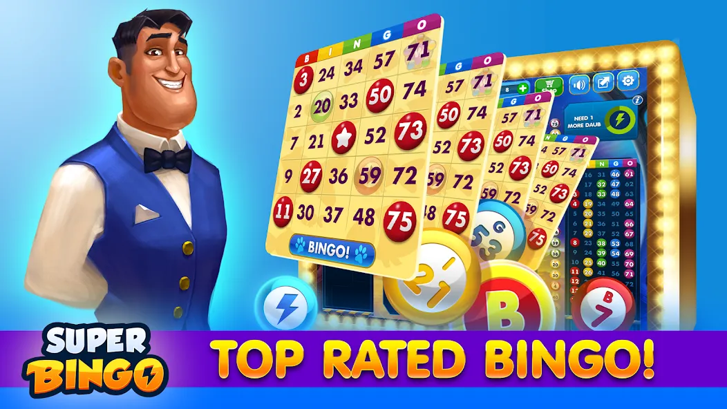 Скачать взломанную Super Bingo HD — Bingo Games (упер Бинго )  [МОД Много денег] — полная версия apk на Андроид screen 1