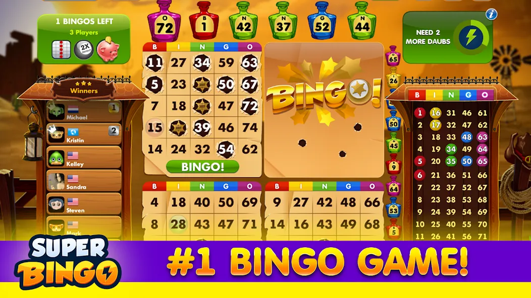 Скачать взломанную Super Bingo HD — Bingo Games (упер Бинго )  [МОД Много денег] — полная версия apk на Андроид screen 4