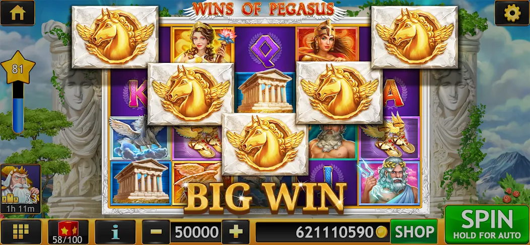 Скачать взломанную Slots of Luck: Vegas Casino (Слоты удачи)  [МОД Много денег] — стабильная версия apk на Андроид screen 1