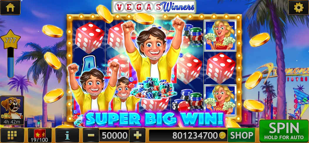 Скачать взломанную Slots of Luck: Vegas Casino (Слоты удачи)  [МОД Много денег] — стабильная версия apk на Андроид screen 2