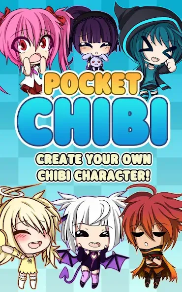 Взломанная Pocket Chibi — Anime Dress Up (Покет Чиби)  [МОД Меню] — стабильная версия apk на Андроид screen 1