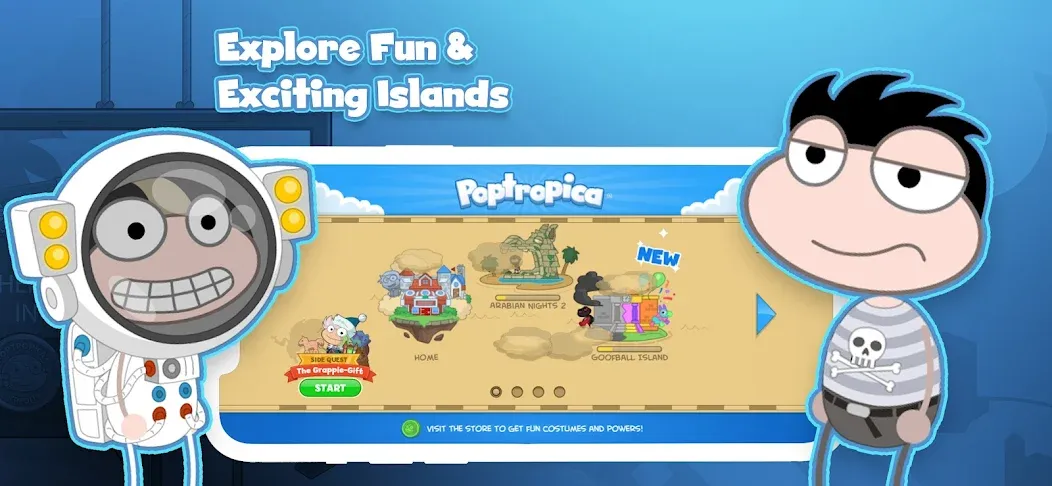 Взлом Poptropica: Fun Kids Adventure (Поптропика)  [МОД Много монет] — стабильная версия apk на Андроид screen 1