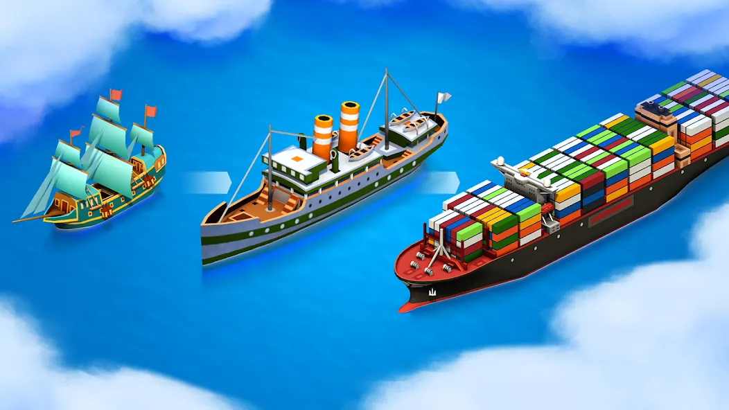 Взломанная Sea Port: Cargo Boat Tycoon (Си Порт)  [МОД Mega Pack] — полная версия apk на Андроид screen 2