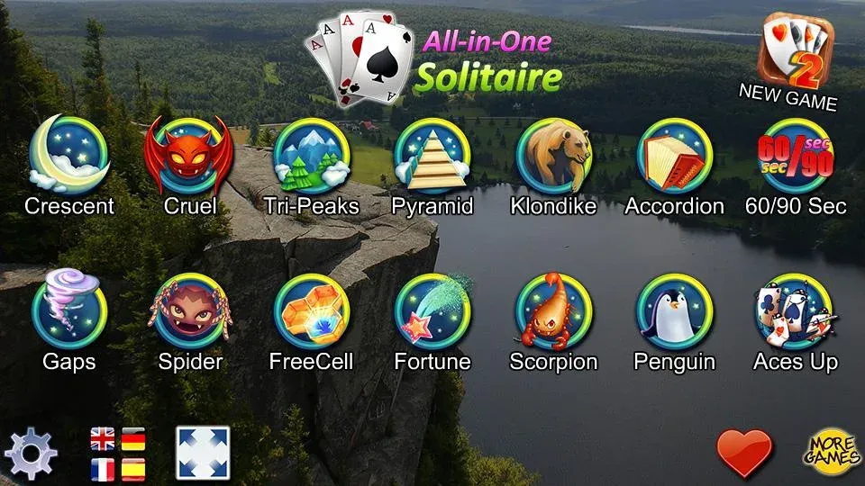 Скачать взлом All-in-One Solitaire  [МОД Много монет] — полная версия apk на Андроид screen 1