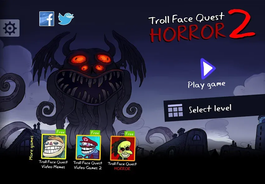 Скачать взломанную Troll Face Quest: Horror 2 (Тролль Фейс Квест)  [МОД Menu] — последняя версия apk на Андроид screen 1