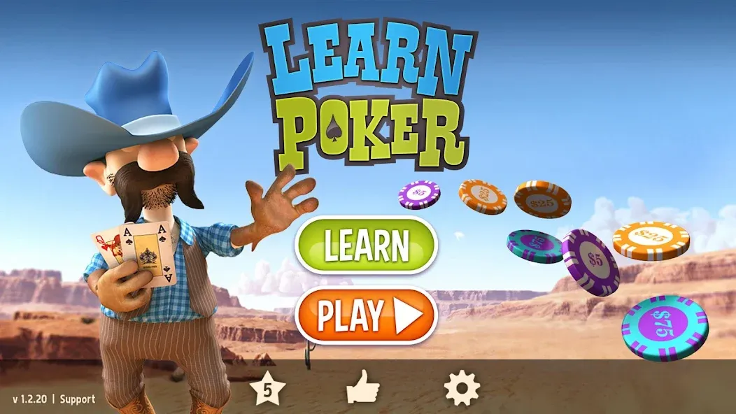 Скачать взломанную Learn Poker — How to Play  [МОД Бесконечные монеты] — последняя версия apk на Андроид screen 1