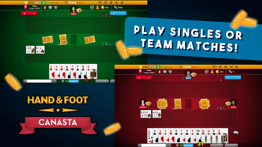 Скачать взлом Hand and Foot Canasta  [МОД Много монет] — стабильная версия apk на Андроид screen 4