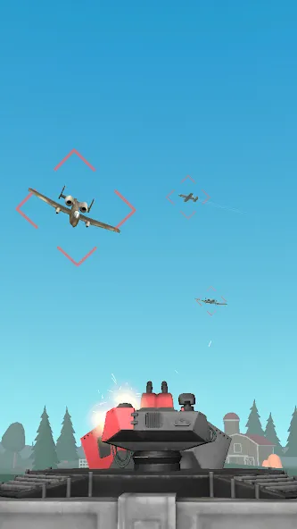 Скачать взлом Air Defense: Airplane Shooting (Эйр Дефенс)  [МОД Mega Pack] — полная версия apk на Андроид screen 1