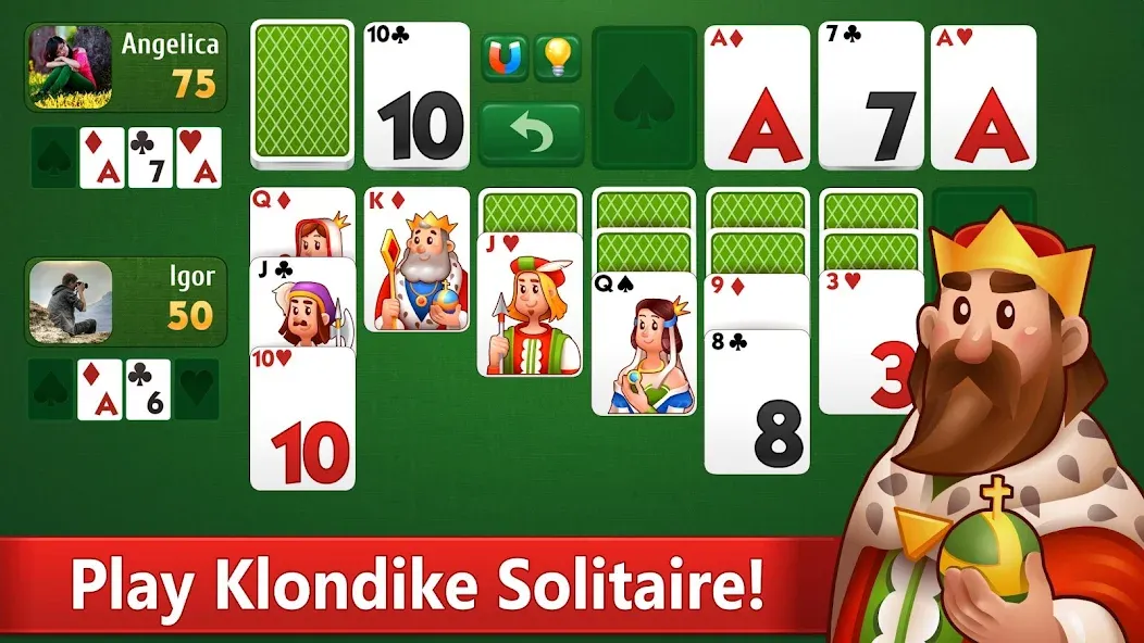 Скачать взлом Klondike Solitaire card game  [МОД Бесконечные деньги] — последняя версия apk на Андроид screen 1