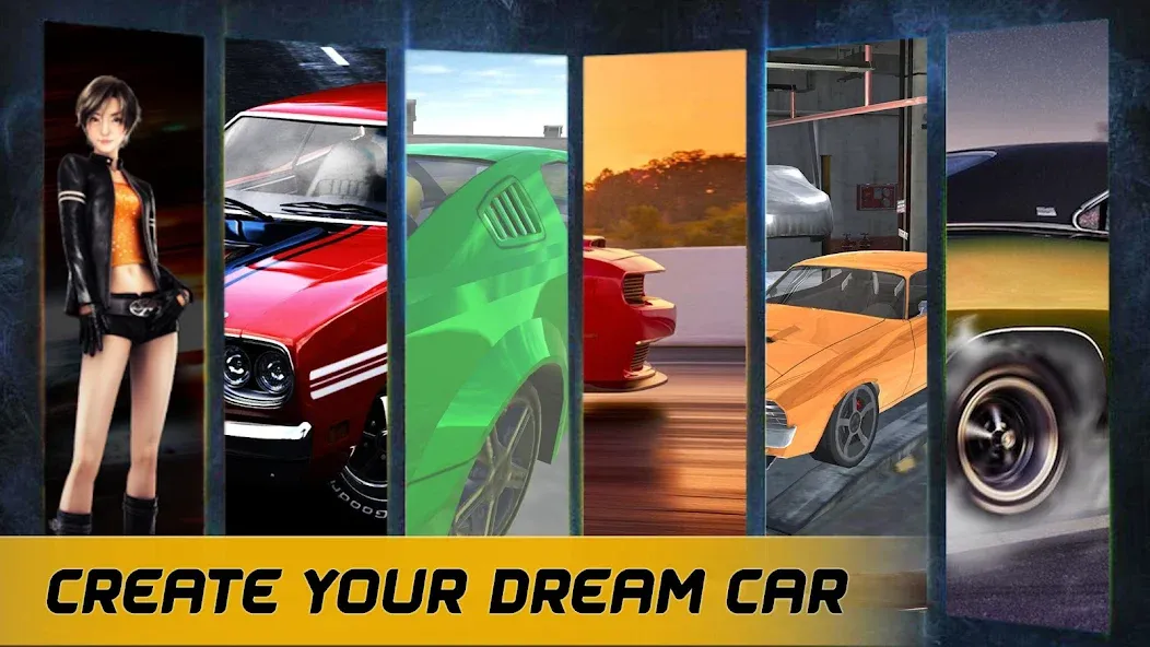 Взломанная American Muscle Car Racing (Американская гоночная машина   )  [МОД Unlocked] — стабильная версия apk на Андроид screen 1