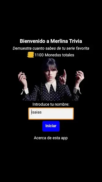 Скачать взломанную Merlina Trivia en Español  [МОД Бесконечные монеты] — полная версия apk на Андроид screen 1