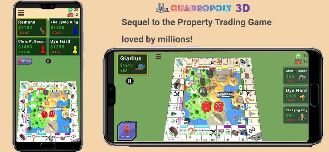 Взломанная Quadropoly — Monopolist Tycoon  [МОД Много монет] — последняя версия apk на Андроид screen 1