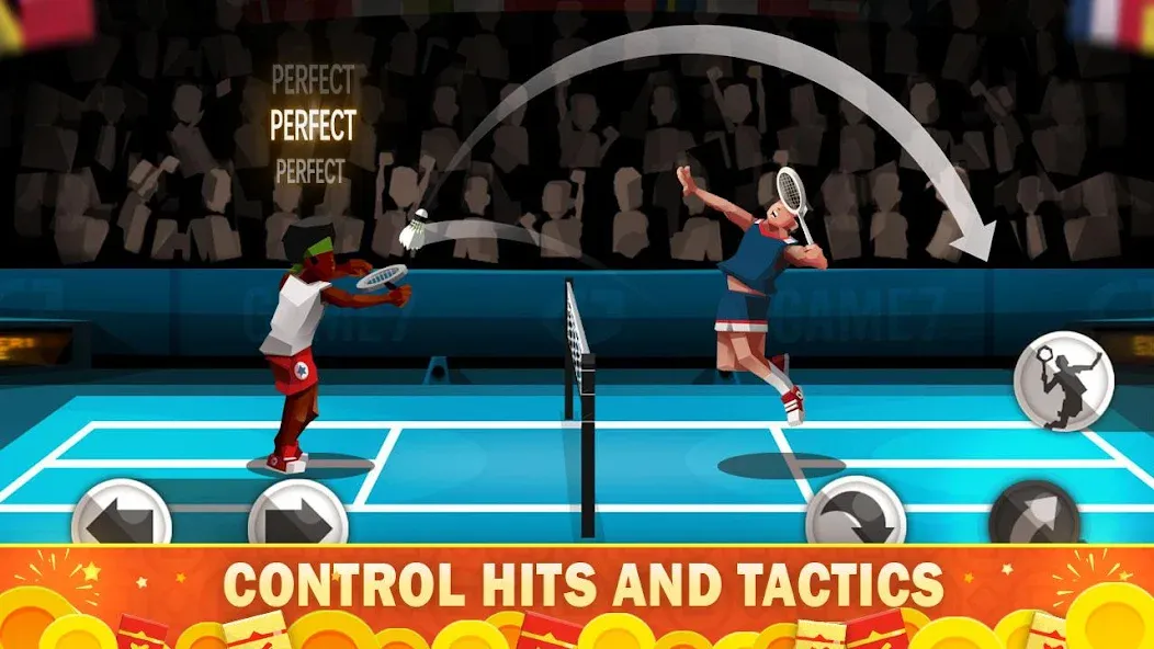 Взломанная Badminton League  [МОД Бесконечные монеты] — полная версия apk на Андроид screen 1