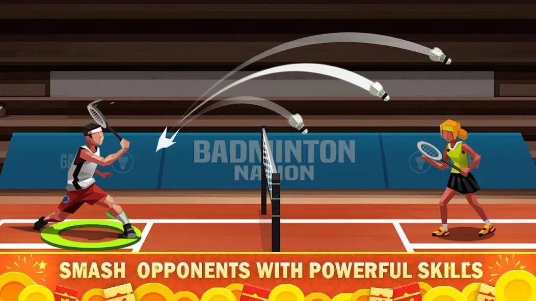 Взломанная Badminton League  [МОД Бесконечные монеты] — полная версия apk на Андроид screen 2