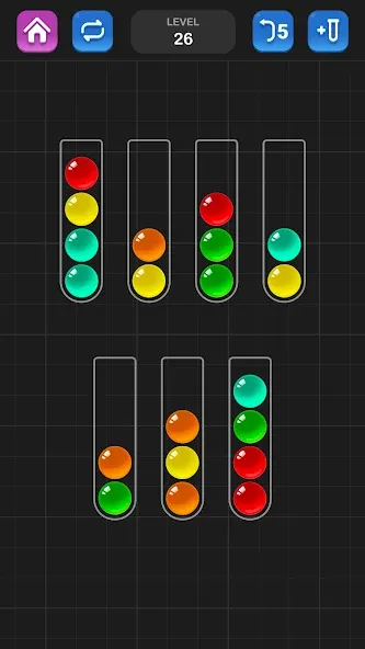 Скачать взломанную Ball Sort Puzzle — Color Game  [МОД Бесконечные монеты] — стабильная версия apk на Андроид screen 1