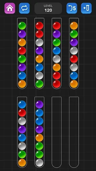 Скачать взломанную Ball Sort Puzzle — Color Game  [МОД Бесконечные монеты] — стабильная версия apk на Андроид screen 2