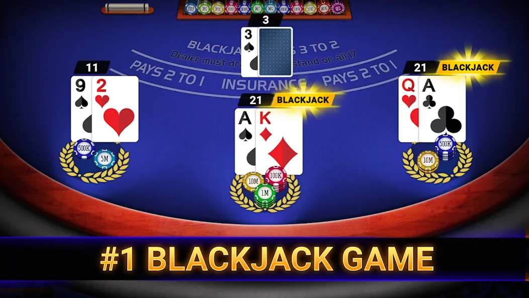 Взлом Blackjack 21: online casino (Блэкджек 21)  [МОД Menu] — полная версия apk на Андроид screen 1