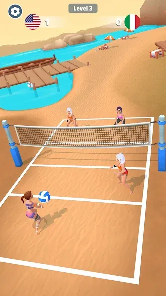 Взлом Beach Volleyball Game (Бичволлейбол игра)  [МОД Mega Pack] — последняя версия apk на Андроид screen 2