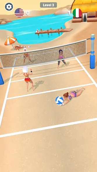 Взлом Beach Volleyball Game (Бичволлейбол игра)  [МОД Mega Pack] — последняя версия apk на Андроид screen 3