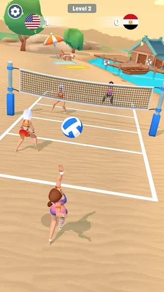 Взлом Beach Volleyball Game (Бичволлейбол игра)  [МОД Mega Pack] — последняя версия apk на Андроид screen 4