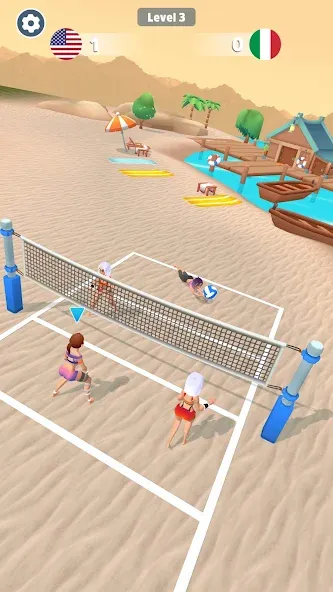 Взлом Beach Volleyball Game (Бичволлейбол игра)  [МОД Mega Pack] — последняя версия apk на Андроид screen 5