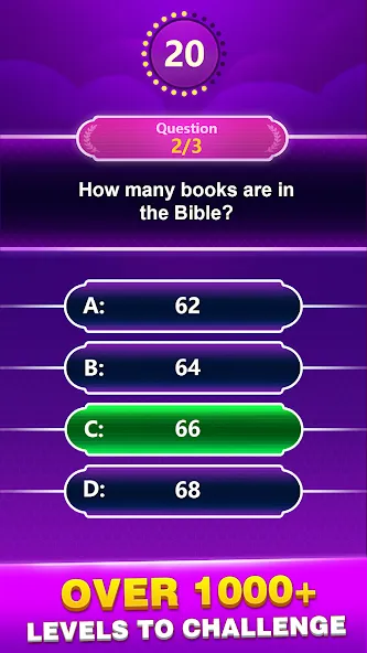 Скачать взлом Bible Trivia — Word Quiz Game (Библейская викторина)  [МОД Бесконечные монеты] — последняя версия apk на Андроид screen 2