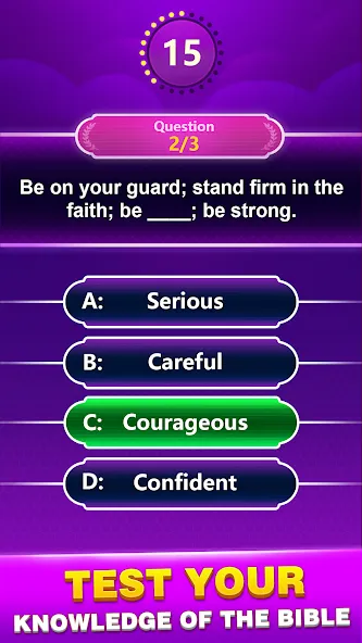 Скачать взлом Bible Trivia — Word Quiz Game (Библейская викторина)  [МОД Бесконечные монеты] — последняя версия apk на Андроид screen 3