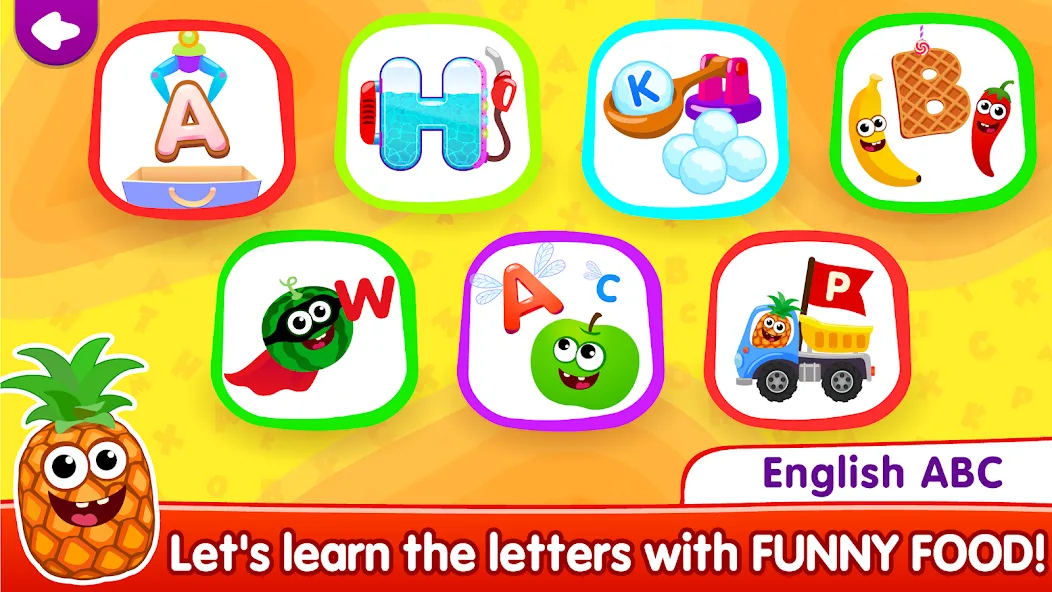 Взломанная ABC kids! Alphabet learning!  [МОД Бесконечные монеты] — последняя версия apk на Андроид screen 1