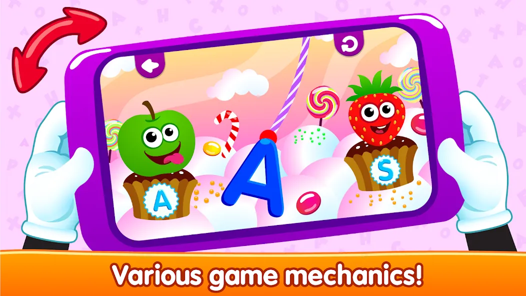 Взломанная ABC kids! Alphabet learning!  [МОД Бесконечные монеты] — последняя версия apk на Андроид screen 5