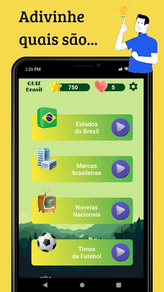 Скачать взлом Quiz Brasil (Квиз Бразилия)  [МОД Много монет] — последняя версия apk на Андроид screen 2