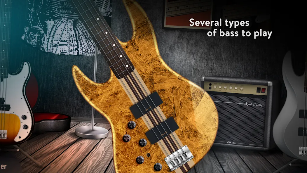 Взлом Real Bass: bass guitar (Риал Басс)  [МОД Unlocked] — стабильная версия apk на Андроид screen 3