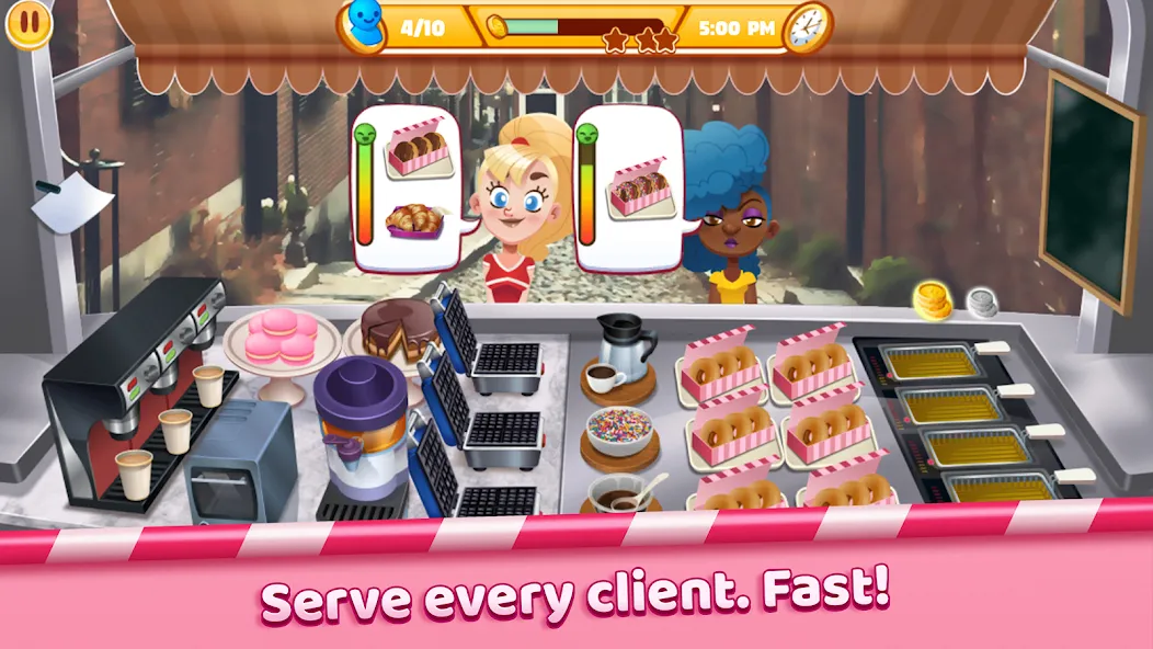 Взломанная Boston Donut Truck: Food Game (Бостонский Донат Трак)  [МОД Unlocked] — последняя версия apk на Андроид screen 2