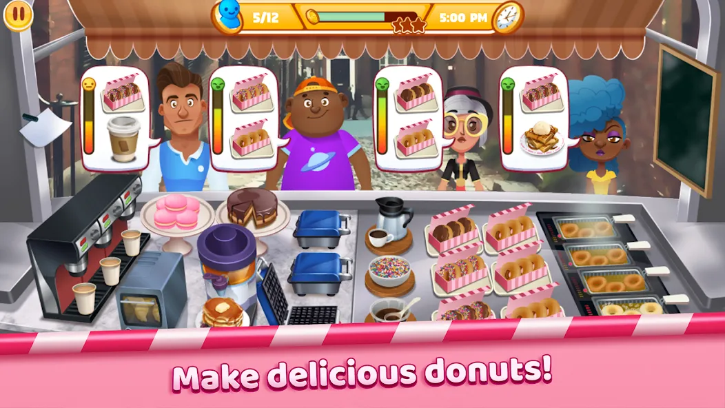 Взломанная Boston Donut Truck: Food Game (Бостонский Донат Трак)  [МОД Unlocked] — последняя версия apk на Андроид screen 5