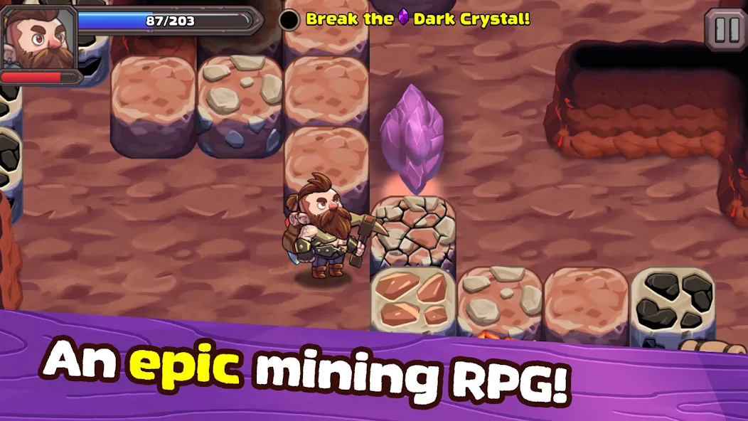 Взлом Mine Quest 2: RPG Mining Game (Мине Квест 2)  [МОД Все открыто] — последняя версия apk на Андроид screen 1