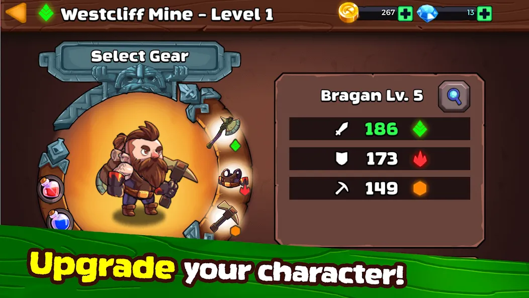 Взлом Mine Quest 2: RPG Mining Game (Мине Квест 2)  [МОД Все открыто] — последняя версия apk на Андроид screen 3