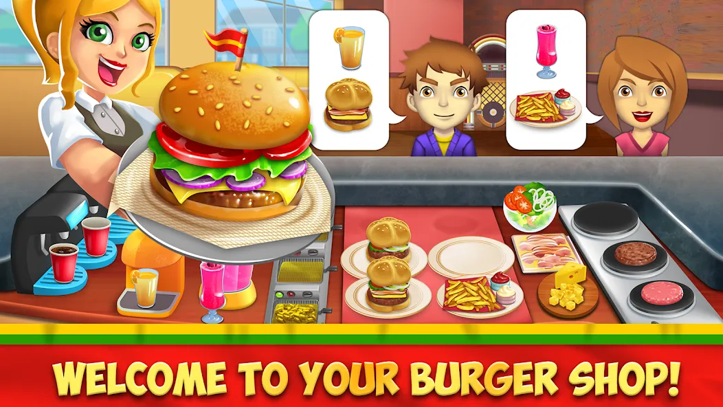 Скачать взлом My Burger Shop 2: Food Game (Мой Бургер Шоп 2)  [МОД Бесконечные деньги] — стабильная версия apk на Андроид screen 1