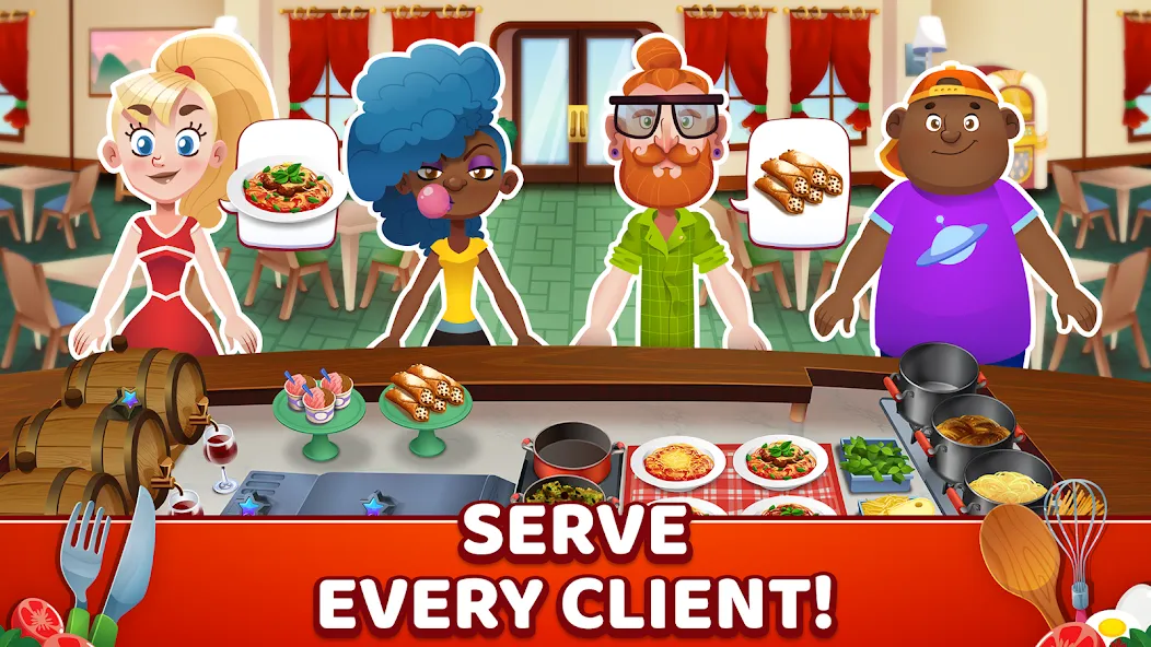 Взломанная My Pasta Shop: Cooking Game (Мой Паста Шоп)  [МОД Unlocked] — полная версия apk на Андроид screen 2