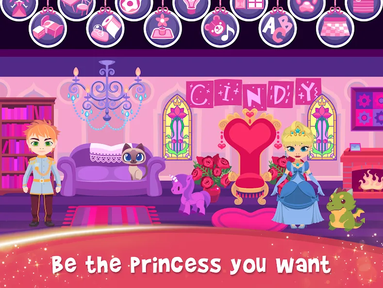 Скачать взломанную My Princess Castle: Doll Game (Мой Принцессин Замок)  [МОД Бесконечные монеты] — полная версия apk на Андроид screen 1