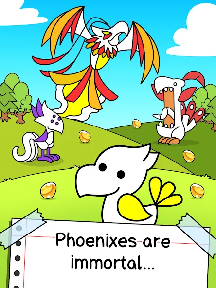 Скачать взлом Phoenix Evolution: Idle Merge (Финикс Эволюция)  [МОД Много монет] — полная версия apk на Андроид screen 5