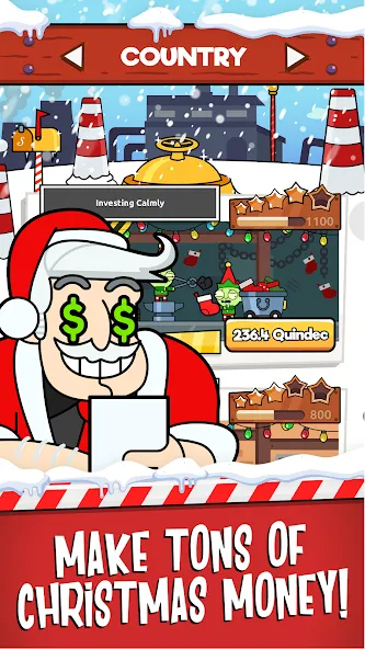 Скачать взломанную Santa’s Capitalist Factory  [МОД Много монет] — полная версия apk на Андроид screen 2