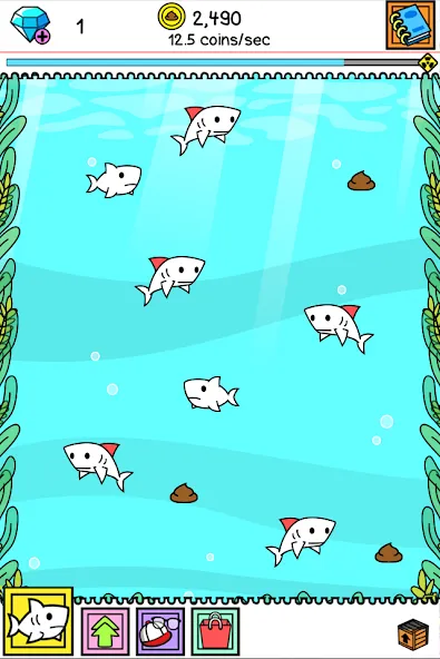 Взломанная Shark Evolution: Idle Game (Шарк Эволюшн)  [МОД Много монет] — последняя версия apk на Андроид screen 5