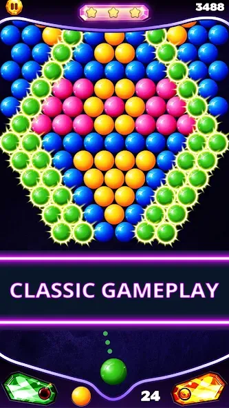 Скачать взломанную Bubble Shooter Classic (Бабл Шутер Классик)  [МОД Unlimited Money] — последняя версия apk на Андроид screen 2