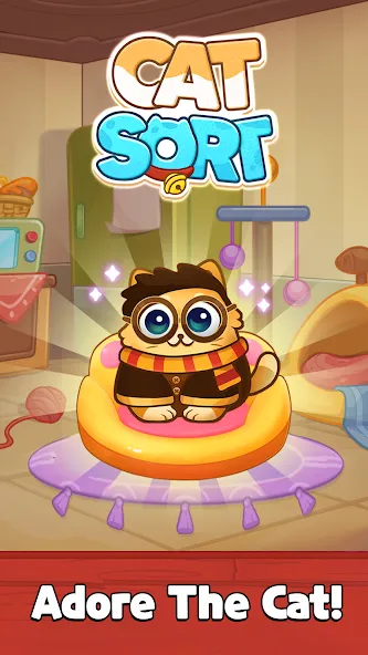 Скачать взломанную Cat Sort Puzzle: Cute Pet Game  [МОД Много денег] — стабильная версия apk на Андроид screen 1